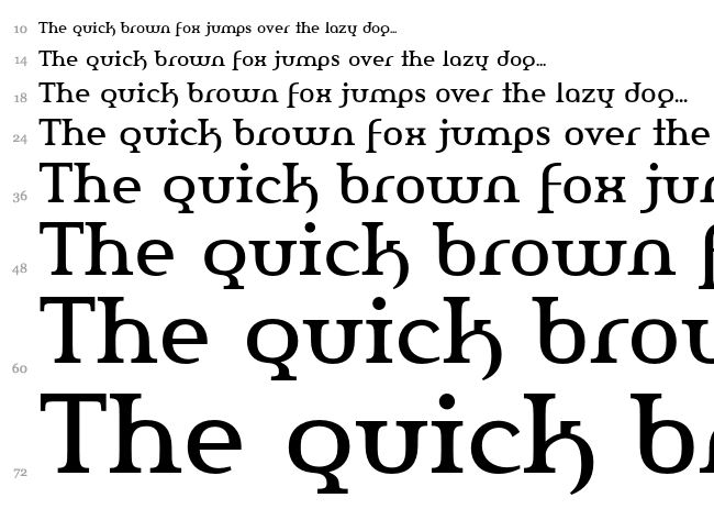 Amerika Pro font waterfall